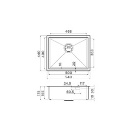 Кухонная мойка OMOIKIRI Kasen 54-16-IN (4997059)