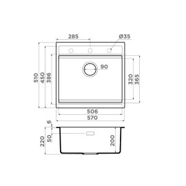 Кухонная мойка OMOIKIRI Kitagawa 57-AZ (4993300)