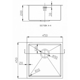 Кухонная мойка EMAR EMB-112 PVD Nano Golden