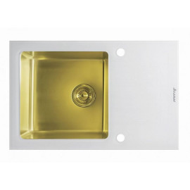 Мойка Seaman Eco Glass SMG-780W Gold (PVD)