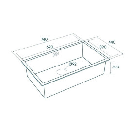 Кухонная мойка PAULMARK Koher PM807444-GM