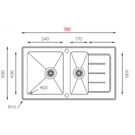Кухонная мойка ZORG GS 7850-2 белый