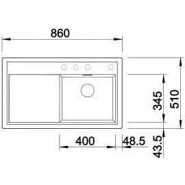 Кухонная мойка BLANCO ZENAR 45S 523713 белый