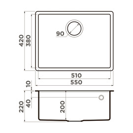 Кухонная мойка OMOIKIRI Tedori 54-U-GR Tetogranit/leningrad grey (4993540)