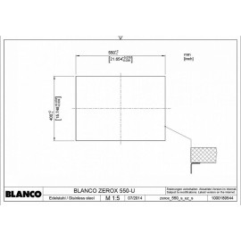 Мойка BLANCO 521591 BLANCO ZEROX 550-U нерж. сталь зеркальная полировка