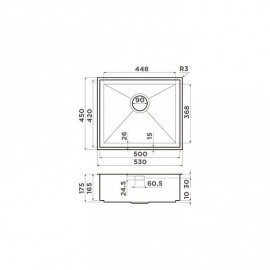 Кухонная мойка OMOIKIRI Kasen 53-INT-LG (4993790)