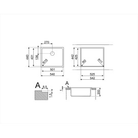 Кухонная мойка SMEG VFU50SFR