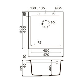Кухонная мойка OMOIKIRI Bosen 47A-WH (4993817)