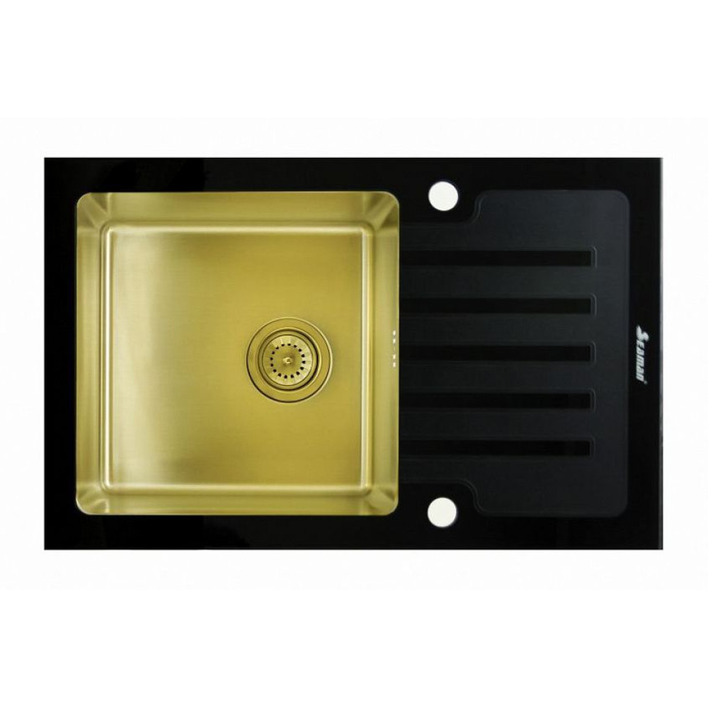 Мойка Seaman Eco Glass SMG-780B Gold (PVD)
