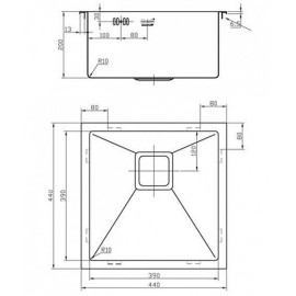 Кухонная мойка ZORG INOX PVD SZR-44 бронза