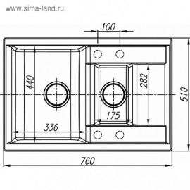Кухонная мойка DR.GANS Астра (760х510х217) Терракота (25.065.D0760.406)