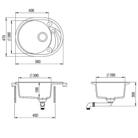 Кухонная мойка AQUASANITA Clarus SR102AW (alumetallic 202)