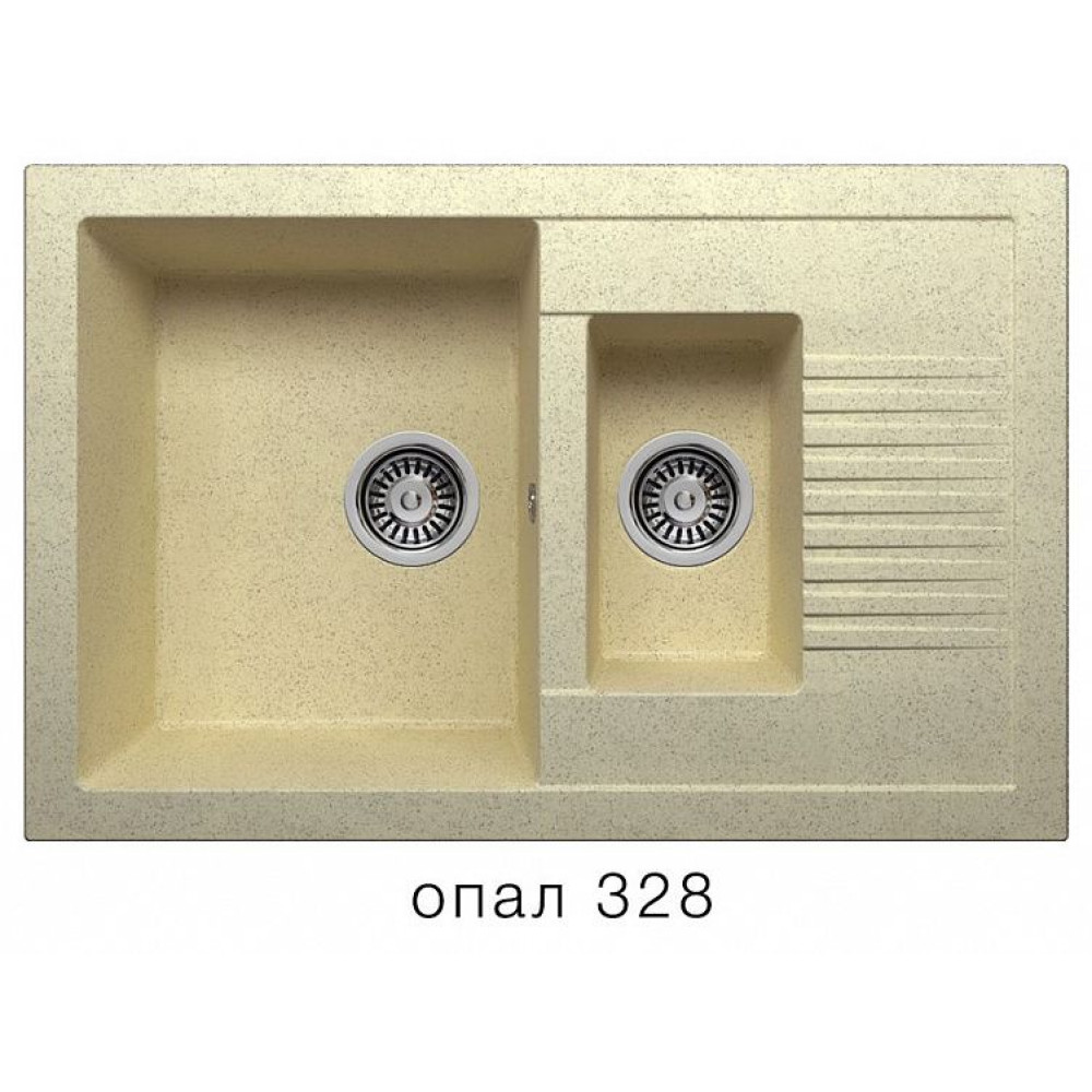 Кухонная мойка POLYGRAN F-21 опал №328