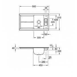 Кухонная мойка Villeroy&Boch Cisterna 670401KG Snow White