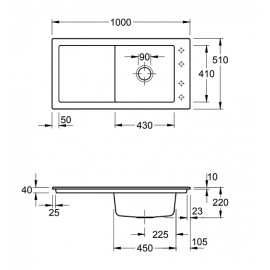 Кухонная мойка Villeroy&Boch Timeline 60 679002i5 Sand