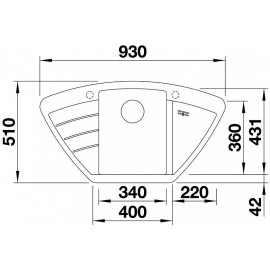 Кухонная мойка BLANCO zia 9e черный (526031)
