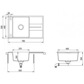 Мойка кухонная Teka Estela 50 B-TQ топаз (art.40148082)
