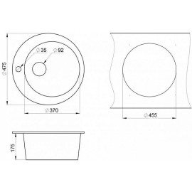Кухонная мойка EMAR EMQ-1475.C оникс