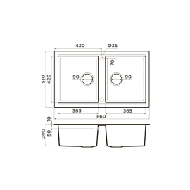Кухонная мойка OMOIKIRI Tedori 86-2-DC (4993928)