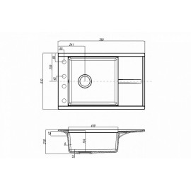 Кухонная мойка AQUATON Делия 78 (1A715132DE210) графит