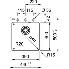 Кухонная мойка FRANKE MRG 610-39 черный матовый (114.0696.191)