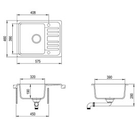 Кухонная мойка AQUASANITA Notus SQ102AW (светло-серый 221)