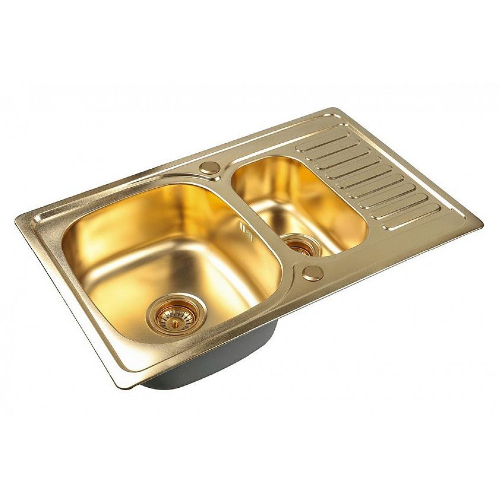 Мойка для кухни ZORG INOX PVD SZR-78-2-50 бронза