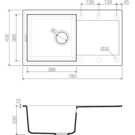 Кухонная мойка OMOIKIRI Sakaime 78-LB-WH Tetogranit/белый (4993903)