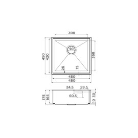 Кухонная мойка OMOIKIRI Kasen 48-26-LG (4997057)