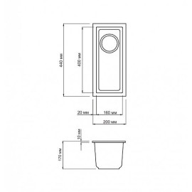 Мойка OMOIKIRI bosen 20-u-bl tetogranit/черный 4993153