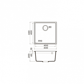 Кухонная мойка OMOIKIRI Bosen 44-U-EV (4997008)