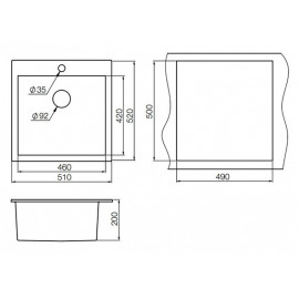 Кухонная мойка GRAUDE QSS 50.0 имбирь
