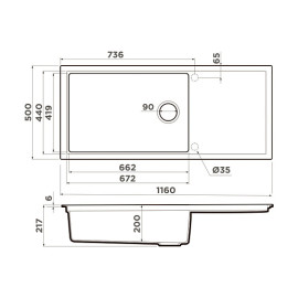 Кухонная мойка OMOIKIRI Sintesi 116-GB (4997120)