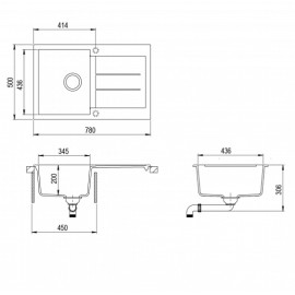 Кухонная мойка AQUASANITA Tesa SQT101AW (silica 111)