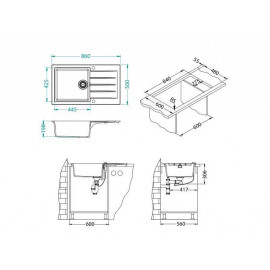 Кухонная мойка ALVEUS GRANITAL CADIT 40 ARCTIC - G11