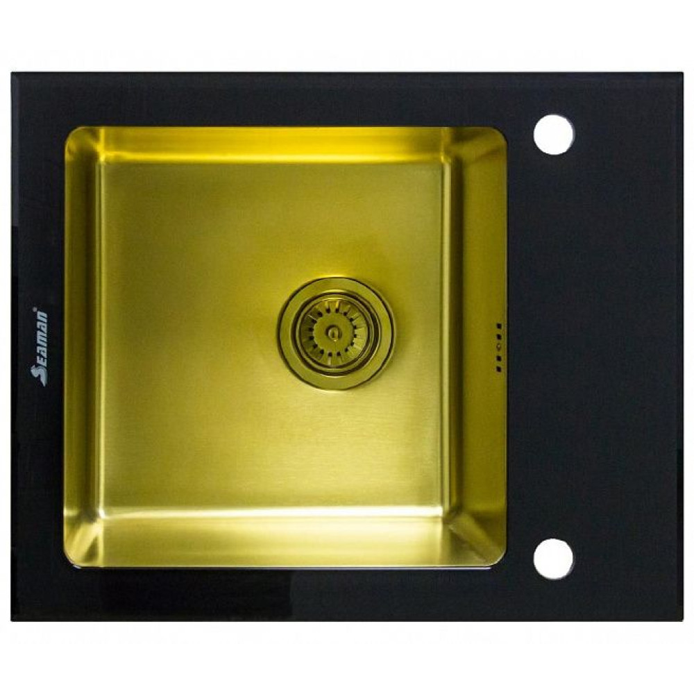 Мойка Seaman Eco Glass SMG-610B Gold (PVD)