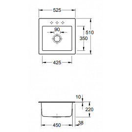 Кухонная мойка Villeroy&Boch Subway 50 S 331501i5 Sand