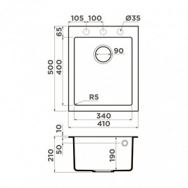Кухонная мойка OMOIKIRI Bosen 41-GR (4993543)