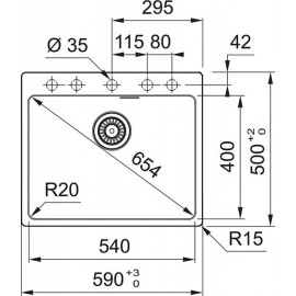 Кухонная мойка FRANKE MRG 610-54 FTL черный матовый (114.0661.699)
