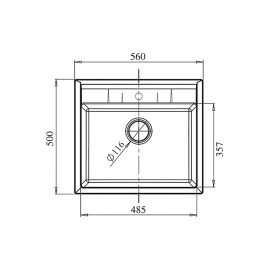Кухонная мойка GRANFEST Quadro GF-Q561 песочный