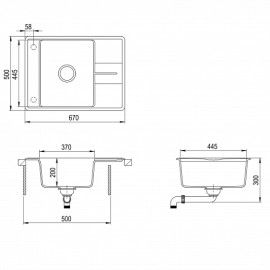 Кухонная мойка AQUASANITA Bella SQB102AW (alba 710)