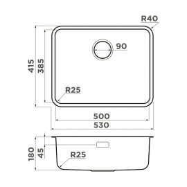 Кухонная мойка OMOIKIRI Omi 53-U/I-GB Ultra (4997419)