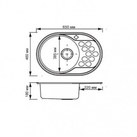Кухонная мойка OMOIKIRI kasumigaura 65-1-l (4993008)