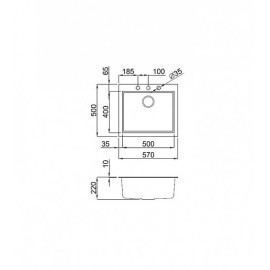Мойка OMOIKIRI bosen 57-bl tetogranit/черный 4993145