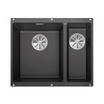 Кухонная мойка Blanco SUBLINE 340/160-F отводная арматура InFino® антрацит гранит 523568