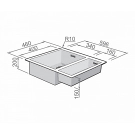Кухонная мойка RODI box line 65 left unde