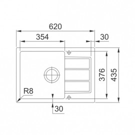 Кухонная мойка FRANKE SID 611–62/38 белый (114.0489.204)