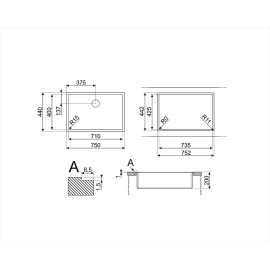 Кухонная мойка SMEG VFU71SFR