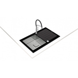 Мойка кухонная Teka DIAMOND RS15 1B 1D 86 BLACK (art.115100011)