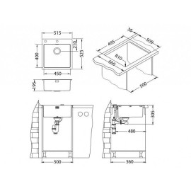 Кухонная мойка ALVEUS Pure Monarch 30 Copper-90 FS 1122708